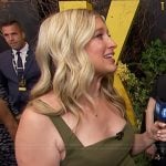 Ashley’s breen square neck dress on E! News