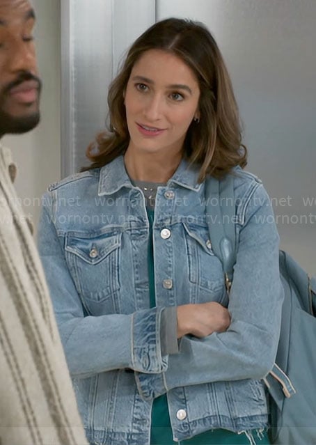 Ashley's denim jacket on Beyond the Gates