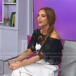 Ashlee Simpson Ross’s white dress with black lace details on Today