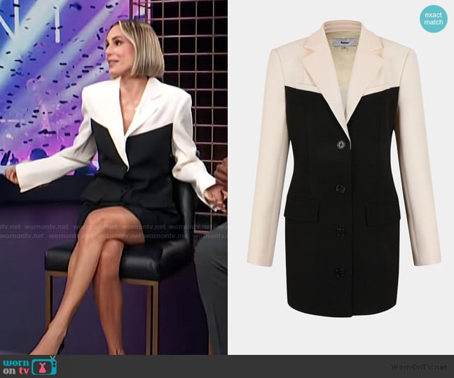 Auteur Odette Jacket in Black And White worn by Keltie Knight on E! News