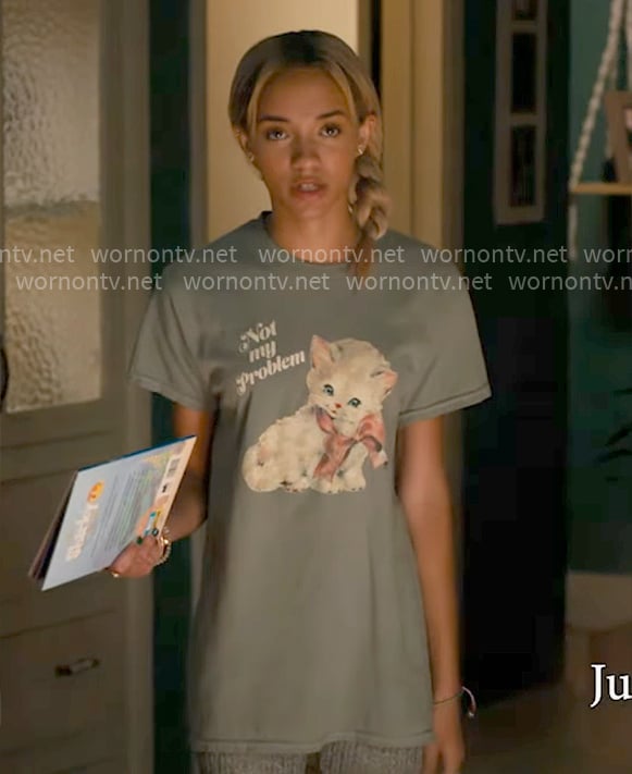 Ava's Not My Problem cat tee on High Potential