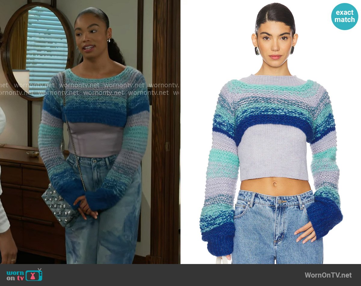 Ayni Yanako Bolero worn by Chelsea Hamilton (RhonniRose Mantilla) on Beyond the Gates