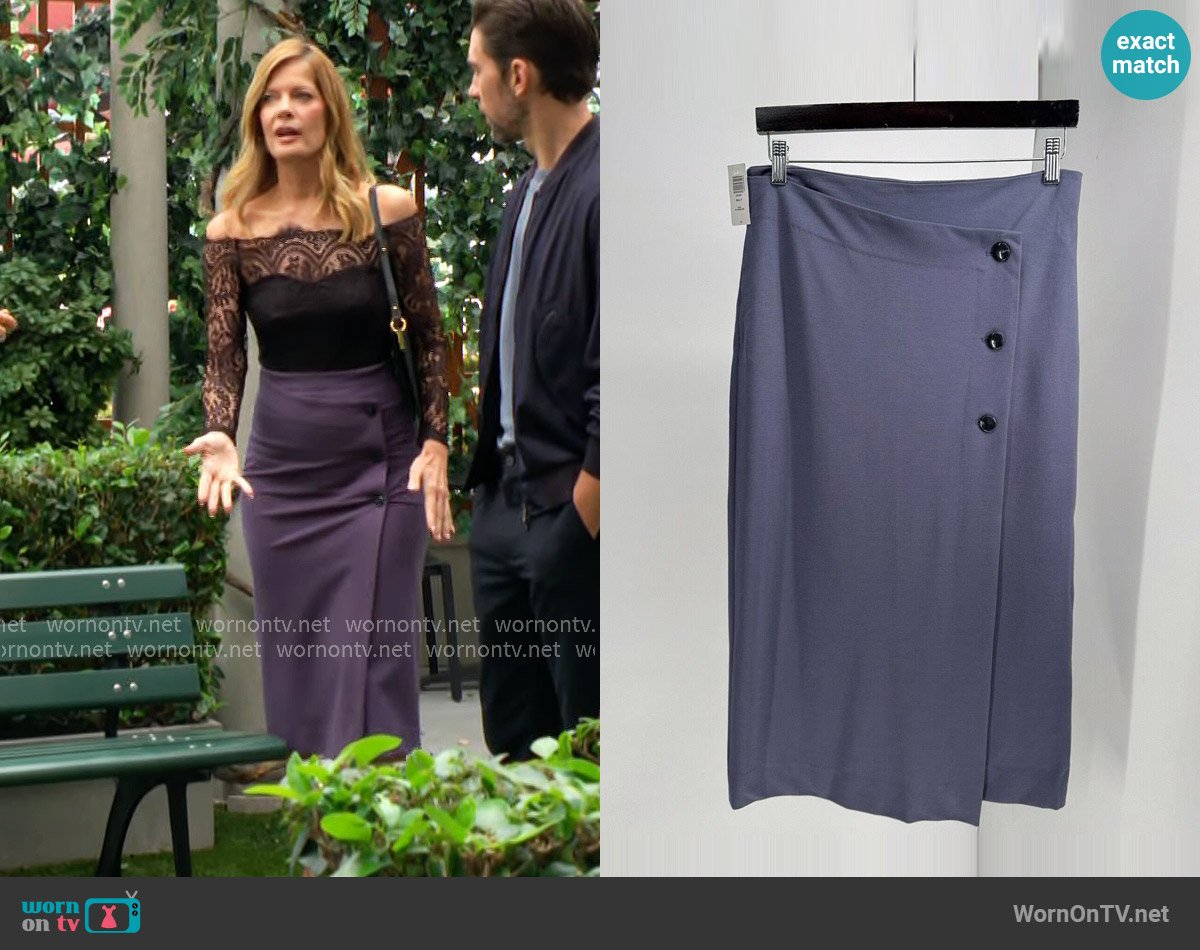 Babaton at Aritzia Billy Skirt worn by Phyllis Summers (Michelle Stafford) on The Young and the Restless