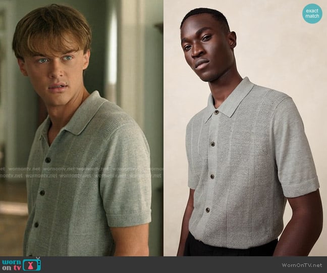 Banana Republic Linen-Cotton Resort Shirt worn by Conrad (Christopher Briney) on The Summer I Turned Pretty