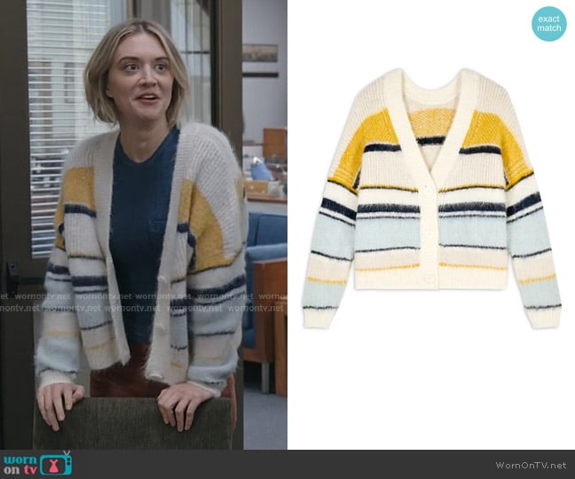 Ba&Sh Bity Cardigan worn by Mare Pritti (Chelsea Frei) on The Paper