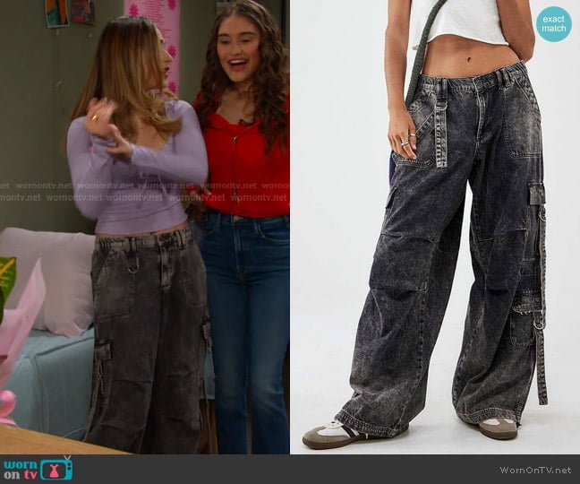 BDG Strappy Balloon Cargo Jean worn by Holly Jonas (Ashley Puzemis) on Days of our Lives