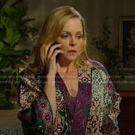 Belle’s purple tapestry robe on Days of our Lives