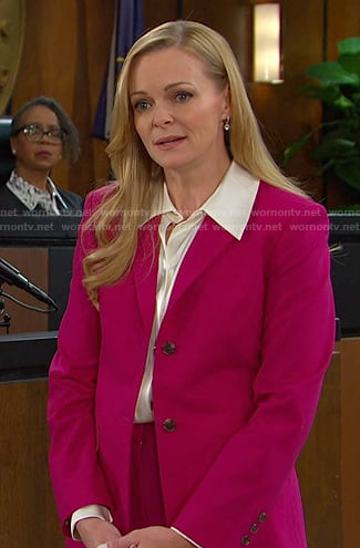 Belle's pink suit on Days of our Lives