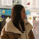 Belly’s brown suede shearling jacket on The Summer I Turned Pretty
