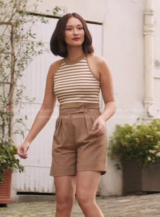 Belly's striped sleeveless top and shorts on The Summer I Turned Pretty