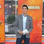 Brian Cheung’s white striped sneakers on Today