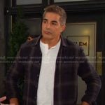 Rafe’s black plaid shirt on Days of our Lives
