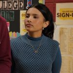 Jackie’s blue knit sweater vest on My Life with the Walter Boys