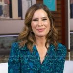 Rebecca’s blue floral dress on Good Morning America