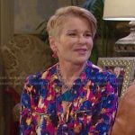 Bonnie’s abstract print blouse on Days of our Lives