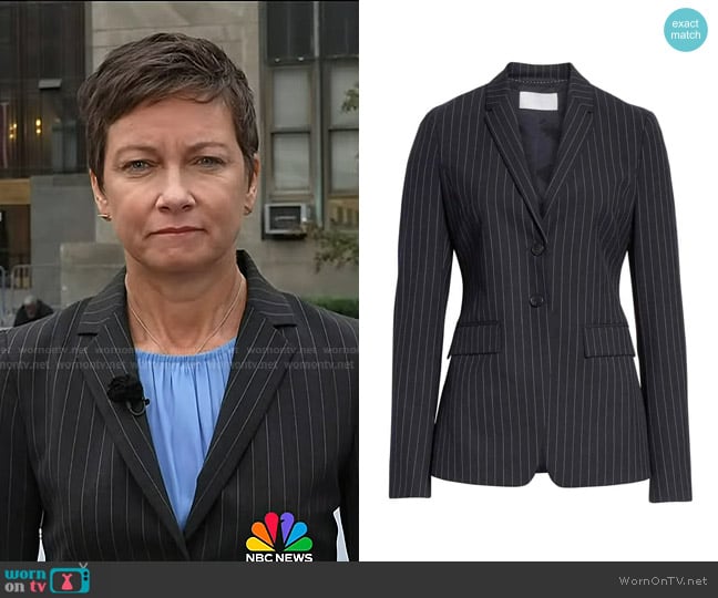 Boss Junka Pinstripe Blazer worn by Stephanie Gosk on Today