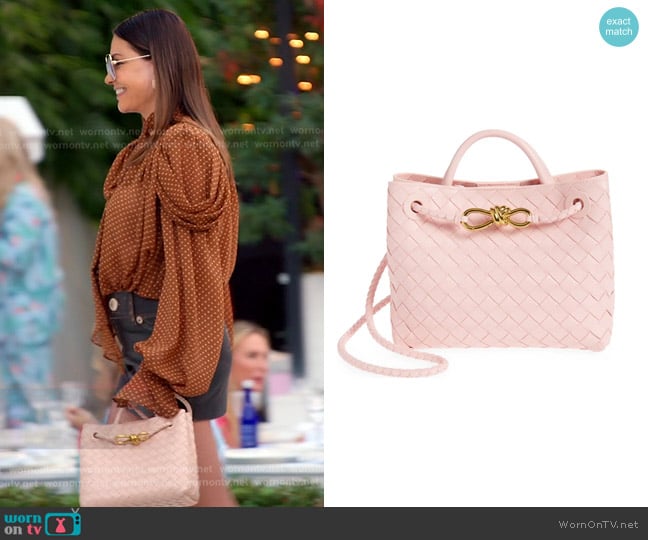 Bottega Veneta Small Andiamo Intrecciato Shoulder Bag worn by Adriana de Moura (Adriana de Moura) on The Real Housewives of Miami