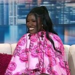 Bozoma Saint John’s pink rose print dress and cape on Today