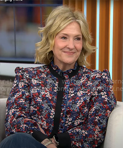 Brené Brown’s floral blouse on CBS Mornings