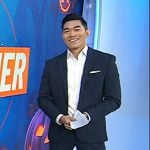 Brian Cheung’s white striped sneakers on Today
