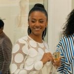 Bridgette’s white embroidered dress on The Girlfriend