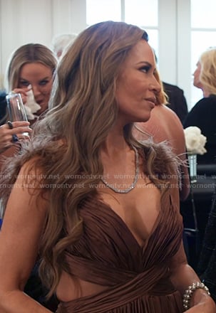 Britani’s brown cutout dress on The Real Housewives of Salt Lake City
