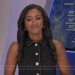Brittany’s black sleeveless button front dress on Good Morning America