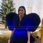 Bronwyn’s blue tulle mini dress on The Real Housewives of Salt Lake City