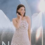 Bronwyn’s pearl embellished cut scene dress on The Real Housewives of Salt Lake City