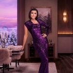 Bronwyn’s sequin promo dress on The Real Housewives of Salt Lake City