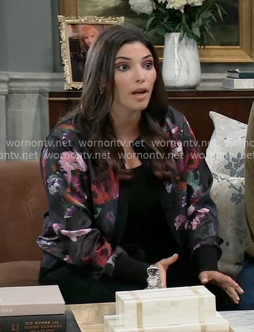 Brook Lynn’s floral cardigan on General Hospital