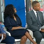Sheinelle’s brown platform sandals on Today