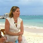 Jenna’s brown leather platform sandals on Today