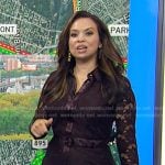 Adelle’s brown lace shirtdress on Today