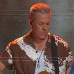 Trevor Rosen’s bronw print short sleeve shirt on Today