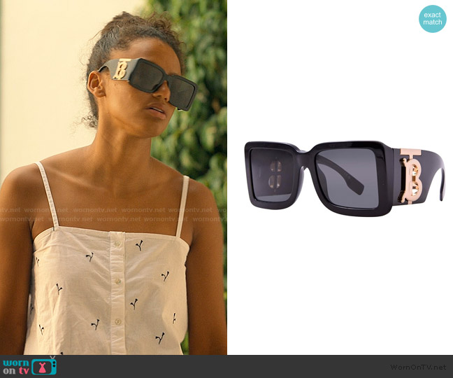 Burberry BE 4406 Sunglasses worn by Brigitte Russell-Bailey (Shalom Brune-Franklin) on The Girlfriend