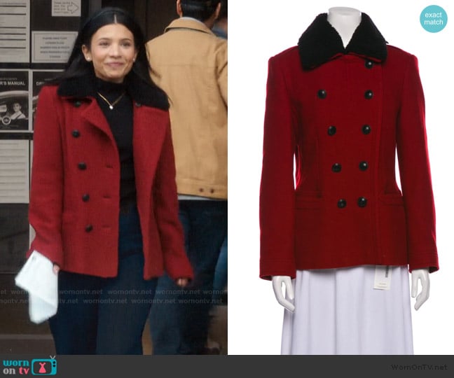 Burberry Wool Fur Jacket worn by Jackie Howard (Nikki Rodriguez) on My Life with the Walter Boys