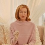 Camila White’s pink cowl neck sweater on Only Murders in the Building