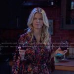 Cat’s floral robe on Days of our Lives