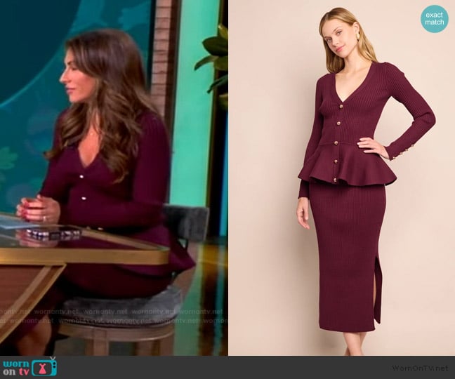Cara Cara Viva Top in Wine worn by Alyssa Farah Griffin on The View