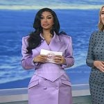 Cardi B’s lilac satin blazer dress and corset on Today