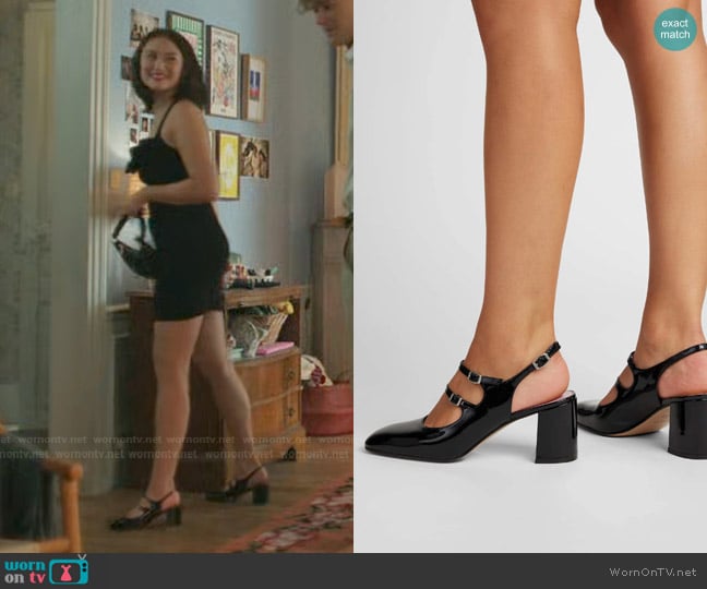 Carel Paris Banana Patent Leather Slingback Mary Janes in Black worn by Belly Conklin (Lola Tung) on The Summer I Turned Pretty