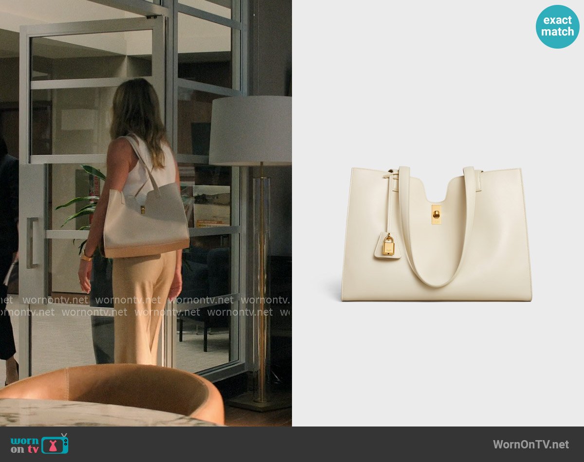 Celine Cabas 16 Tote worn by Alex Levy (Jennifer Aniston) on The Morning Show