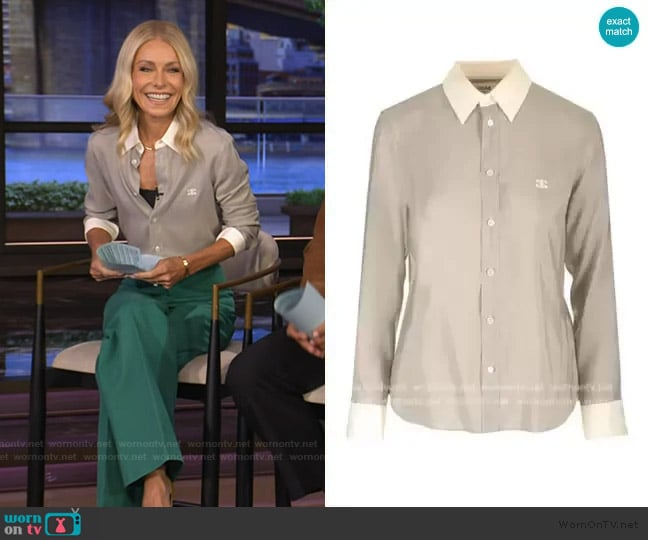 Celine  Romy Shirt worn by Kelly Ripa on Live with Kelly and Mark
