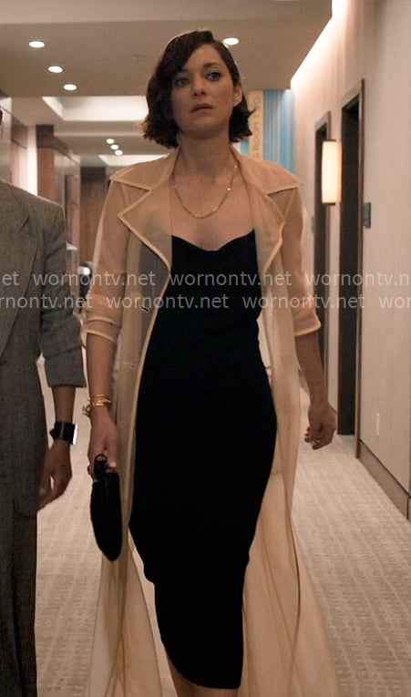 Celine's sheer trench coat on The Morning Show