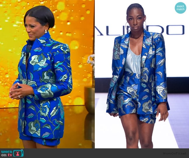 Cesar Galindo Floral Blazer and Short Set worn by Tamron Hall on Tamron Hall Show