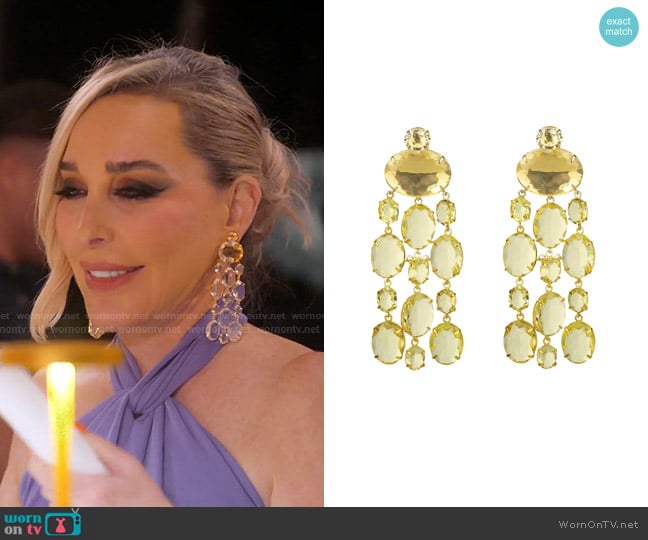 Marysol’s yellow statement earrings on RHOM