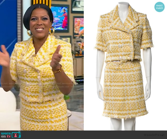Chanel Fantasy Tweed Suit Set worn by Tamron Hall on Tamron Hall Show