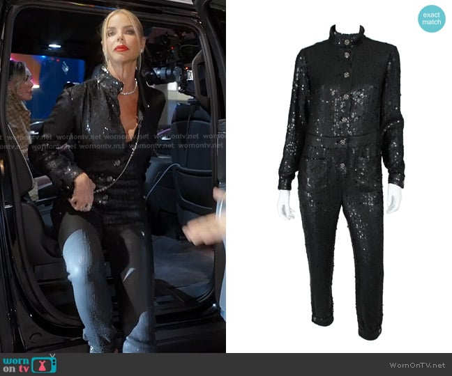 Chanel Sequined Crystal Button Jumpsuit worn by Alexia Echevarria (Alexia Echevarria) on The Real Housewives of Miami