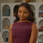 Chanel’s burgundy fit and flare dress on Days of our Lives